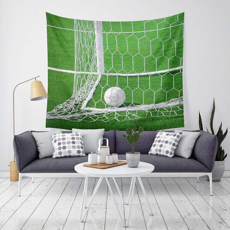 Green Football Field Tapestry Home Decor Wall Hanging Tapestry Bedroom Living Room Dormitory Decoration Soccer Pattern Tapestry