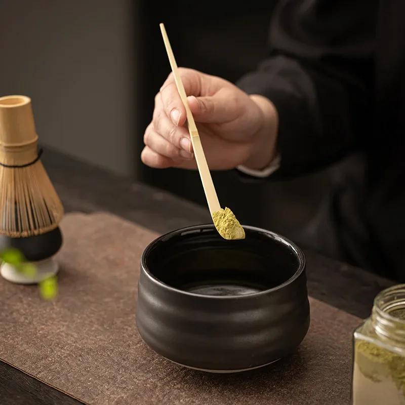4-teiliges japanisches Matcha-Teeset, Bambus-Teebürste, Keramik-Teeschale, Zusammensetzung, traditionelle chinesische handgefertigte Teewerkzeuge, Weihnachtsgeschenke