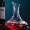 Thickened Hammered Glass Wine Decanter Set with Quick Pour Pitcher - New Chinese Style