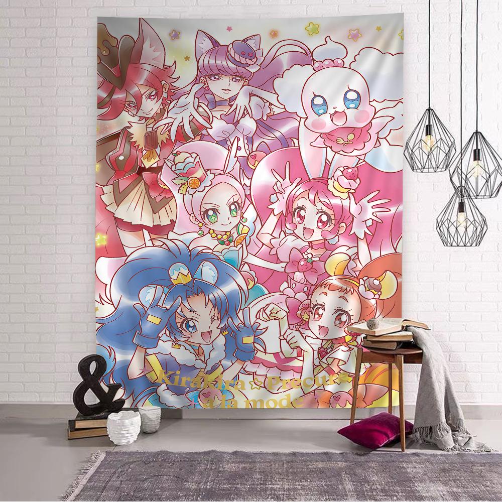 Smile Precure Cute Anime Anime Tapestry Hanging Tarot Hippie Wall Rugs Dorm Home Decor