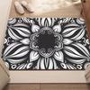 Boho Line Floral Doormat Swirl Pattern Zen Yoga Home Decor Carpet Soft Non-Slip Welcome Rug for Front Door Living Room