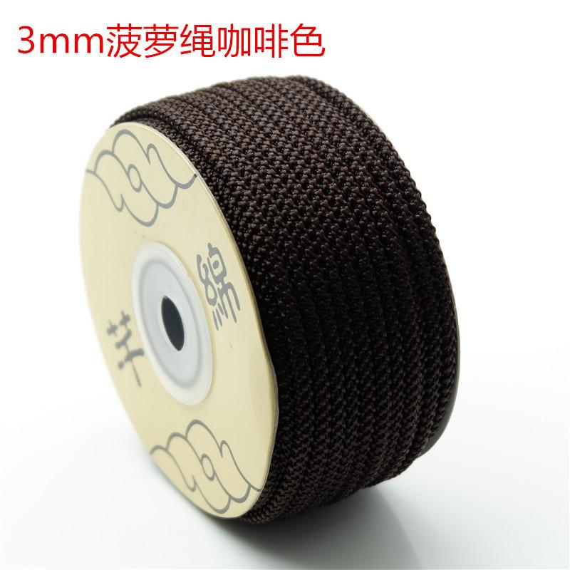 

Qianmian 3 мм круглая веревка китайская узелковая нить сделай сам ручная работа ювелирные изделия красная веревка браслет ожерелье аксессуары ананасовая веревка