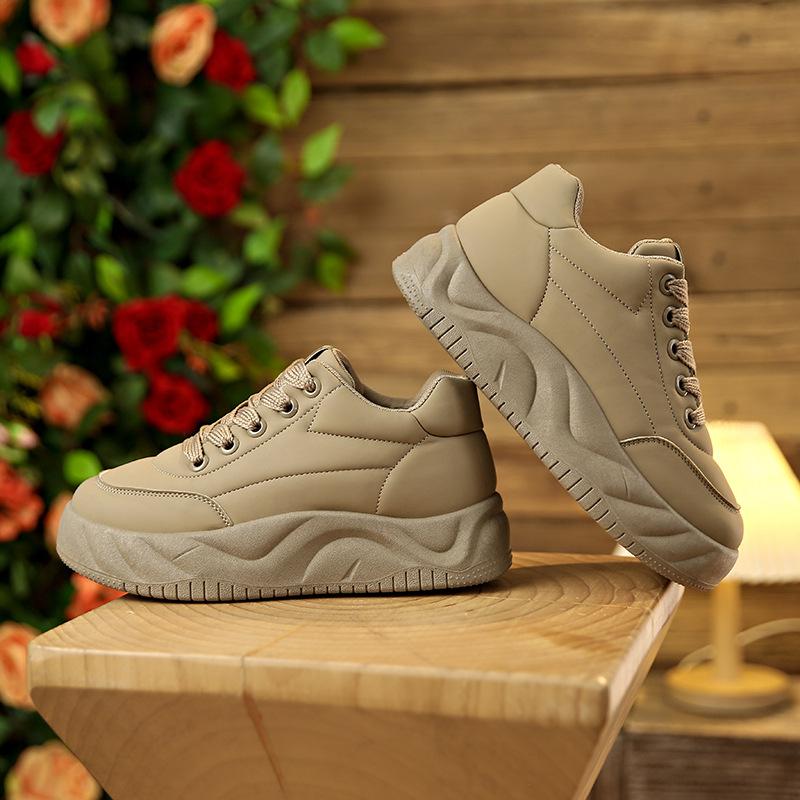 

Весенне-осенние бархатные повседневные спортивные туфли, туфли-хлебушки, женская обувь, обувь на толстой подошве, женская обувь 41 хаки