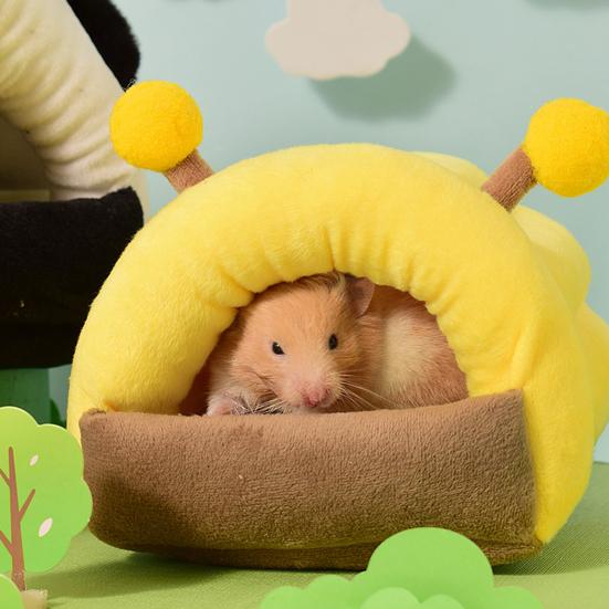 Hamster Nest Cozy Guinea Pig Bed Winter Warm Plush Hideout Small Animals Resting Cave for Rabbits Guinea Pigs Ferrets