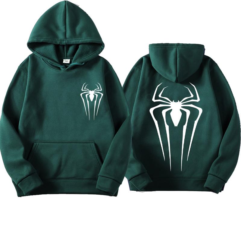 A Street-style Pullover for Autumn and Winter with Spider-print, Providing Comfortable and Warm Coverage for Both Men and Women.