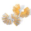 Two Tone Radiant Fan Earrings Hypoallergenic Titanium Steel Women's Light Luxury Small Earring Accessories