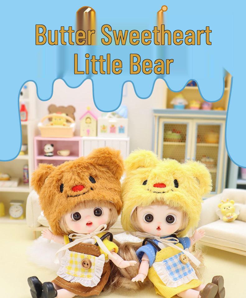 Trendy OB11 Sweetheart Bear Doll: Multi-Jointed, Poseable, and Dressable Figure