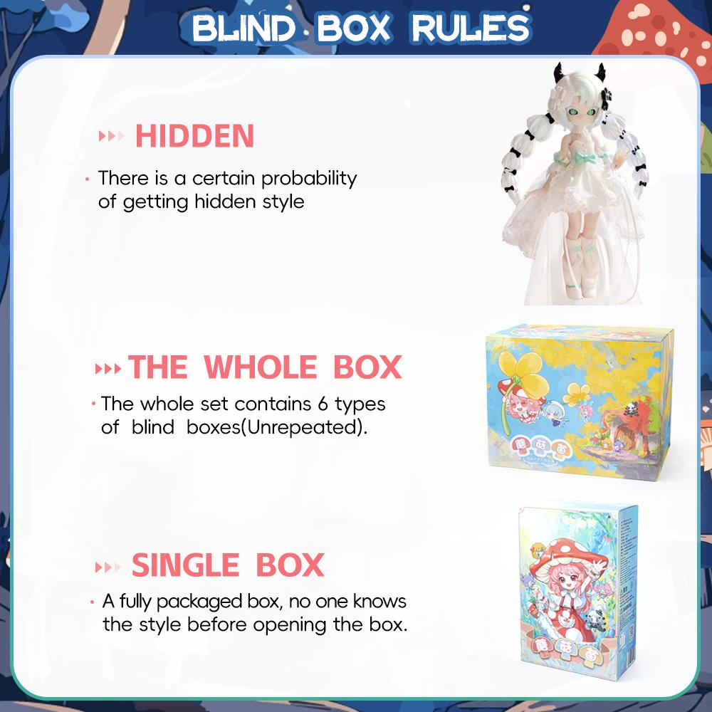 Authentic in Stock Mushroom Fungus 1/12 BJD Blind Box Movable Joint Doll Anime Figure Collectible Toy Ornaments Boy Girl Gifts