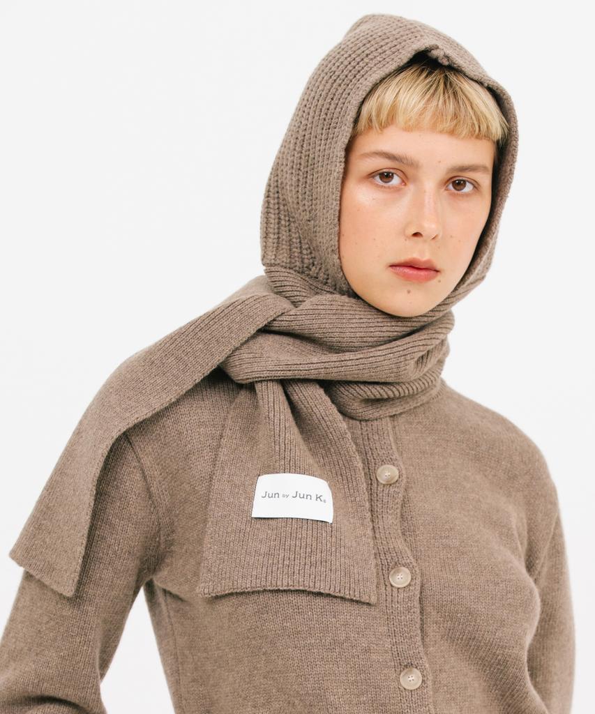JUN BY JUN K Wool Muffler Balaclava_Mocha