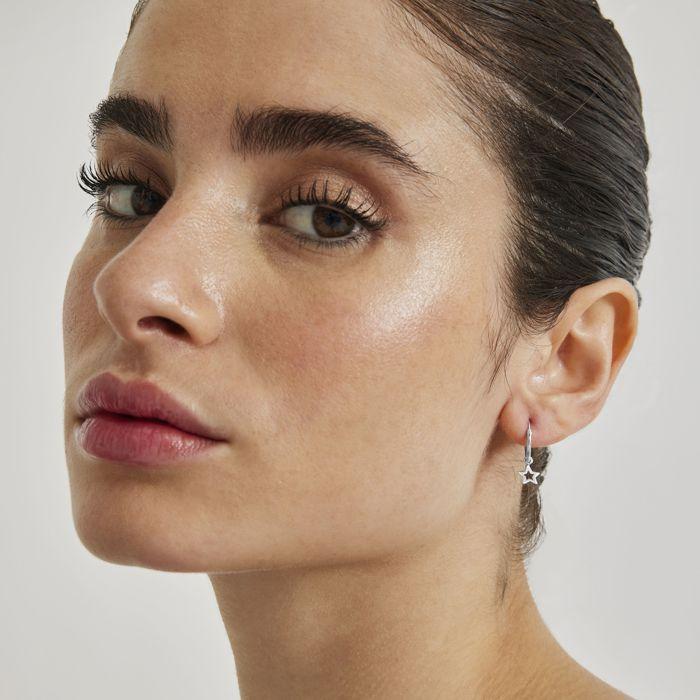Boucles d’oreilles pendante Luxenter en argent sterling 925 avec finitions en Rhodium - Essential