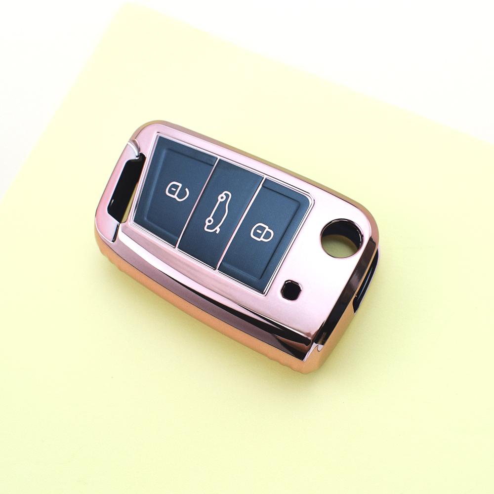 Pro Škoda Octavia TPU Obal na klíč od auta Kryt Skořepina Bezklíčový Pro VW Volkswagen Golf 7 MK7 Tiguan MK2 Pro SEAT Ateca Leon FR 2 Ibiza