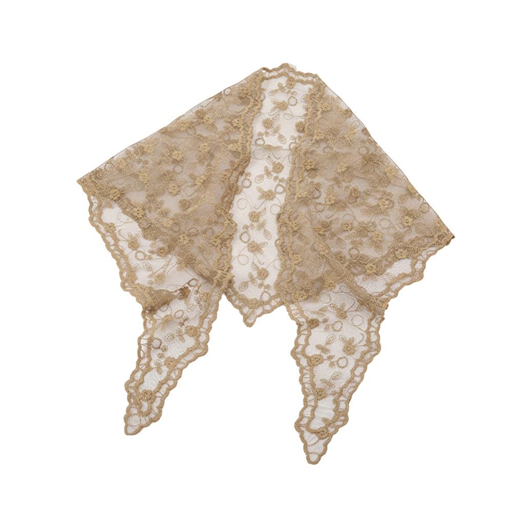 

Vintage Bandanas for Women Lace Flower Sweet Headscarf Shawl Casual Hair Scarf Headband Pastoral хакі