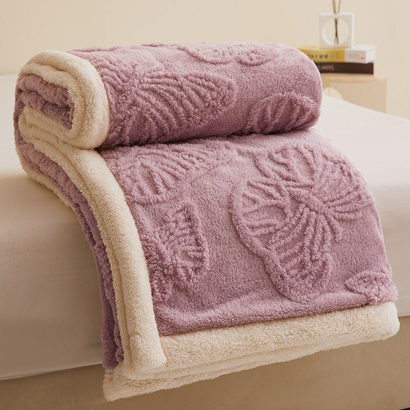Soft and Comfortable Quilt Cover Sofa Nap Blanket Tafu Velvet Double-layer Autumn and Winter Warm Thickened Blanket