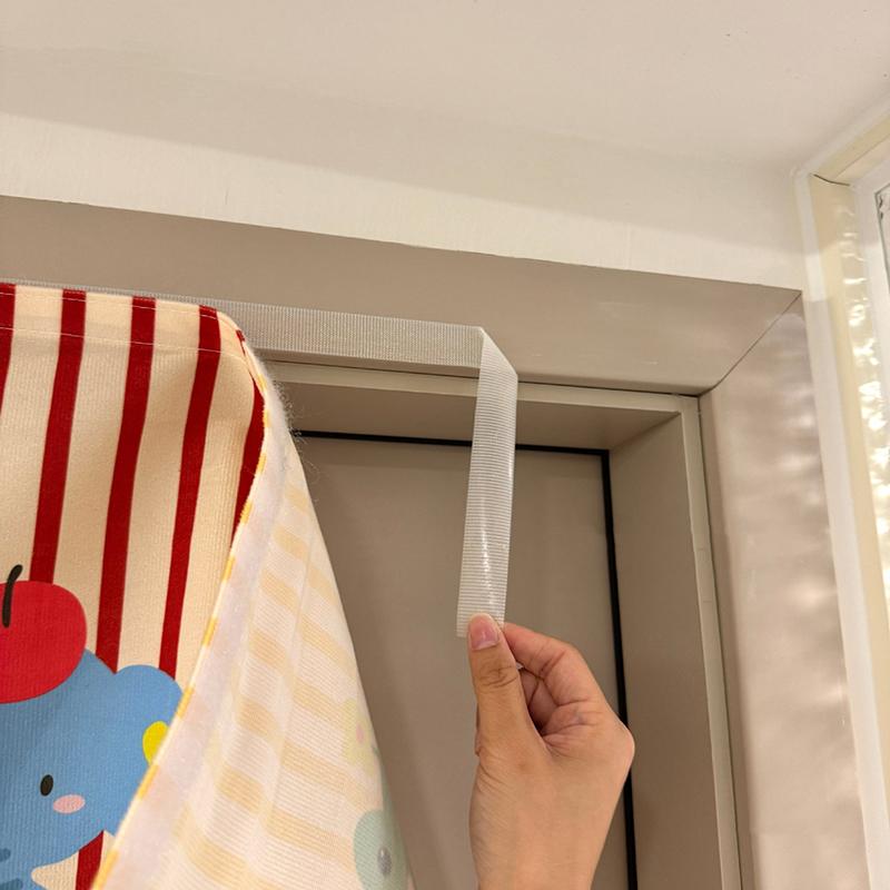 Animal Cartoon Door Curtain Self-Adhesive Partition Curtains Without Perforations For Bedrooms Privacy, Living Rooms, Bathrooms