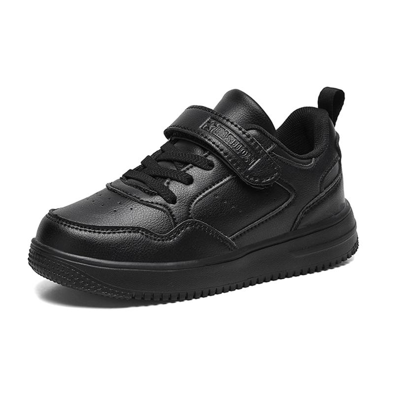 Jungen Schuhe Sneaker Leder Kinder Bequeme Flache Schuhe Schwarz Weiße Schuhe für Kinder Mädchen Schule Walking Schuhe Rutschfest