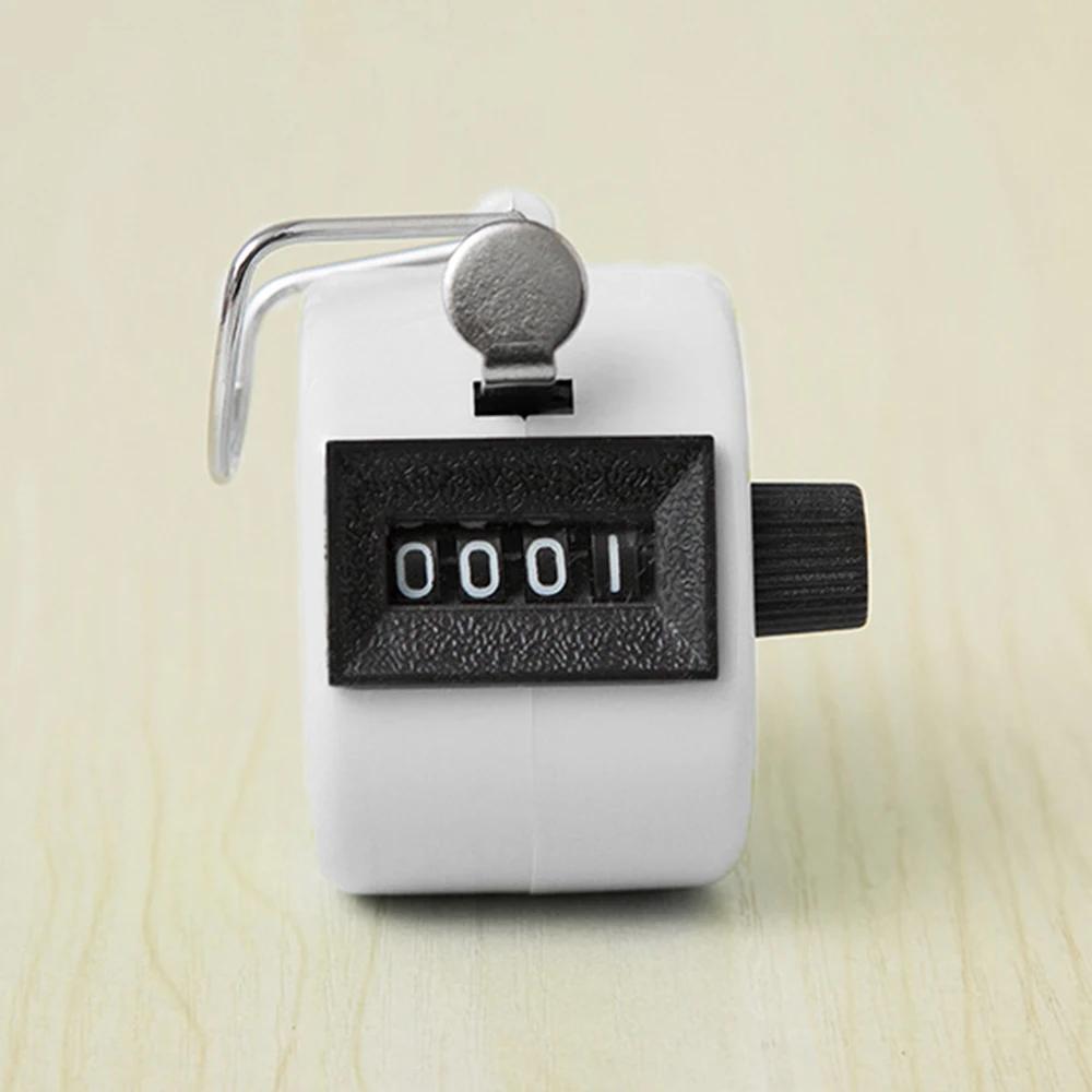 4 Digit Number Counters Metal Shell Hand Finger Display Manual Counting Tally Clicker Color Shell Timer Soccer Golf Counter