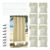 8PCS Curtain Weight Bags Outdoor Drapes Bottom Weighted Empty Sandbag with Metal Retainer Clips Set for Stability