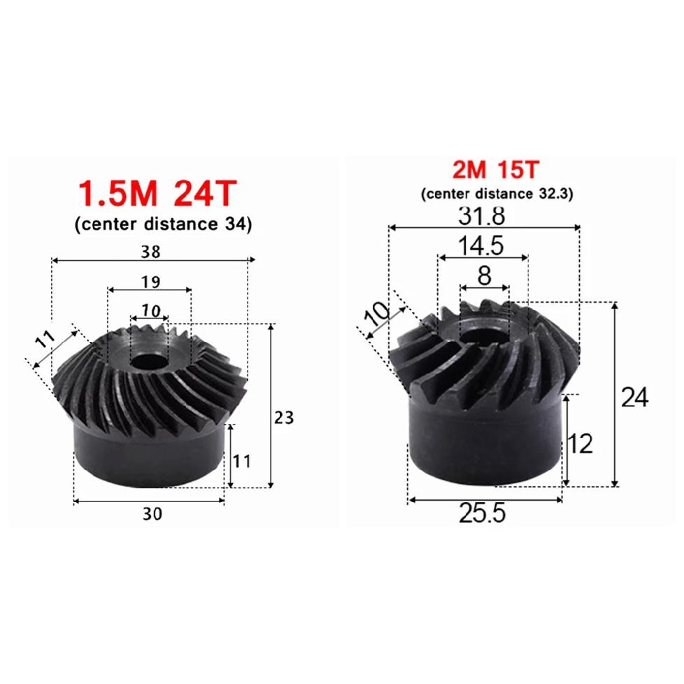 1:1 Roată dințată conică spirală de oțel de precizie 1M 30T 6MM 1.5M 15/18/20/22/24/25 Dinți 2M 15/18/20 Dinți Oțel Carbon ROATĂ BUNĂ