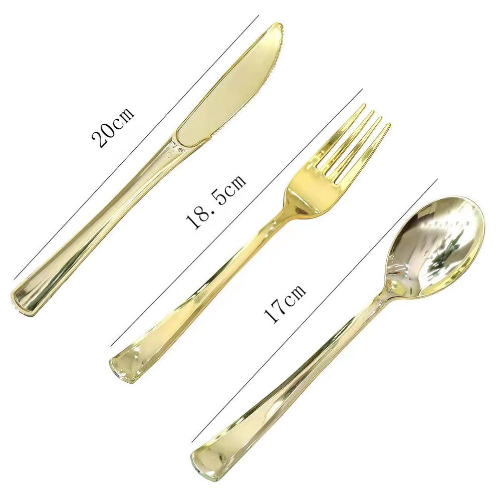 Gold Party Tableware Set: Rose Gold Plates, Cups, Straws, and Cake Dishes