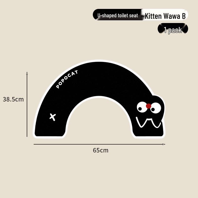 Dackel Cartoon U-förmige Rutschfeste Schnelltrocknende Badematte