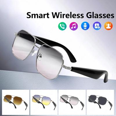 Neue Smarte Brille mit photochromen Gläsern Polarisierte Sonnenbrille Bluetooth Sprachassistent MicSpeak für Männer Frauen Radsportbrille