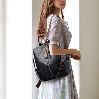 Umwandelbare Rucksack-Handtaschen aus Premium-Leder für Damen