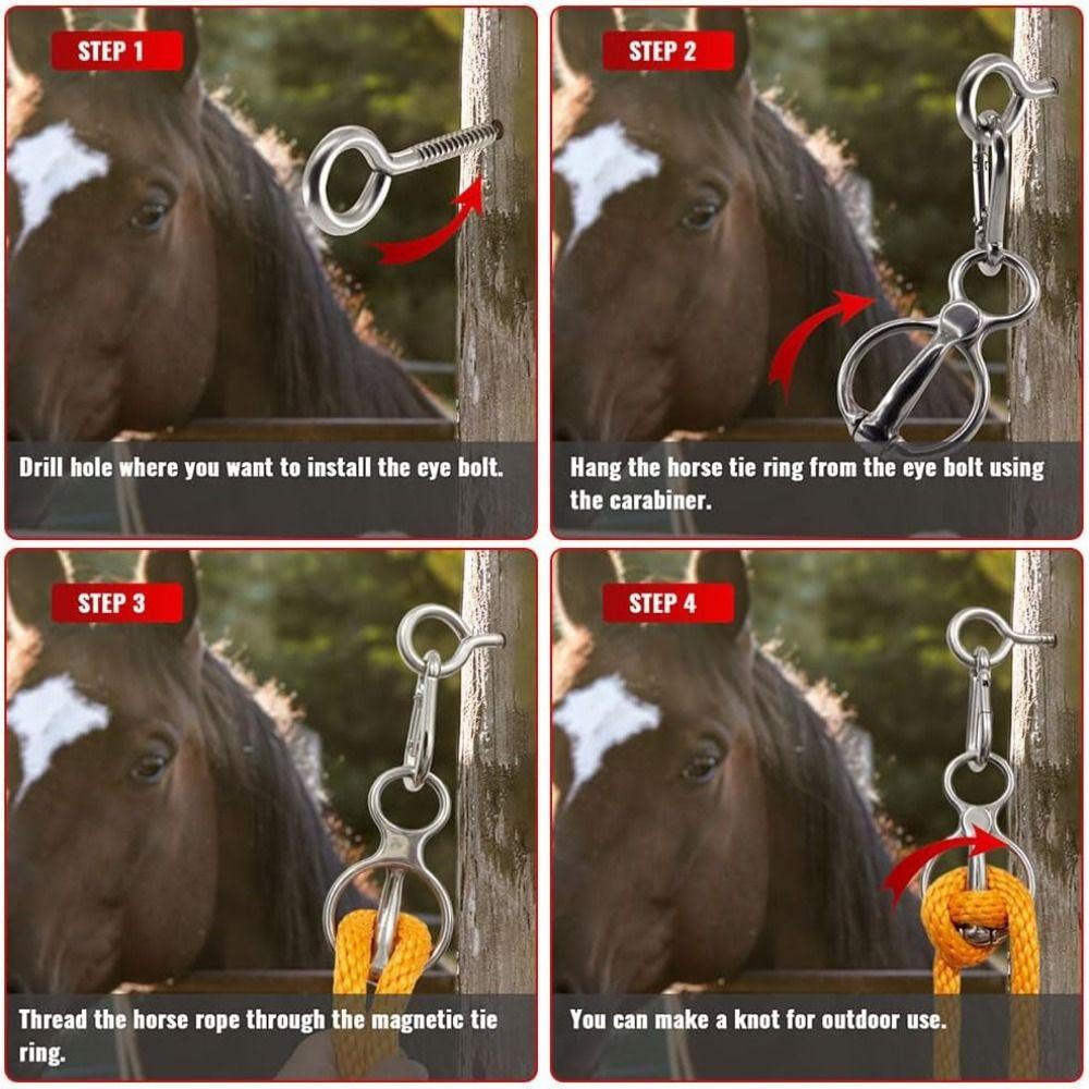 Stainless Steel Horse Trailer Ties Quick Snap Horse Rigging Equipment Tie Horse Buckle  Tack Needs