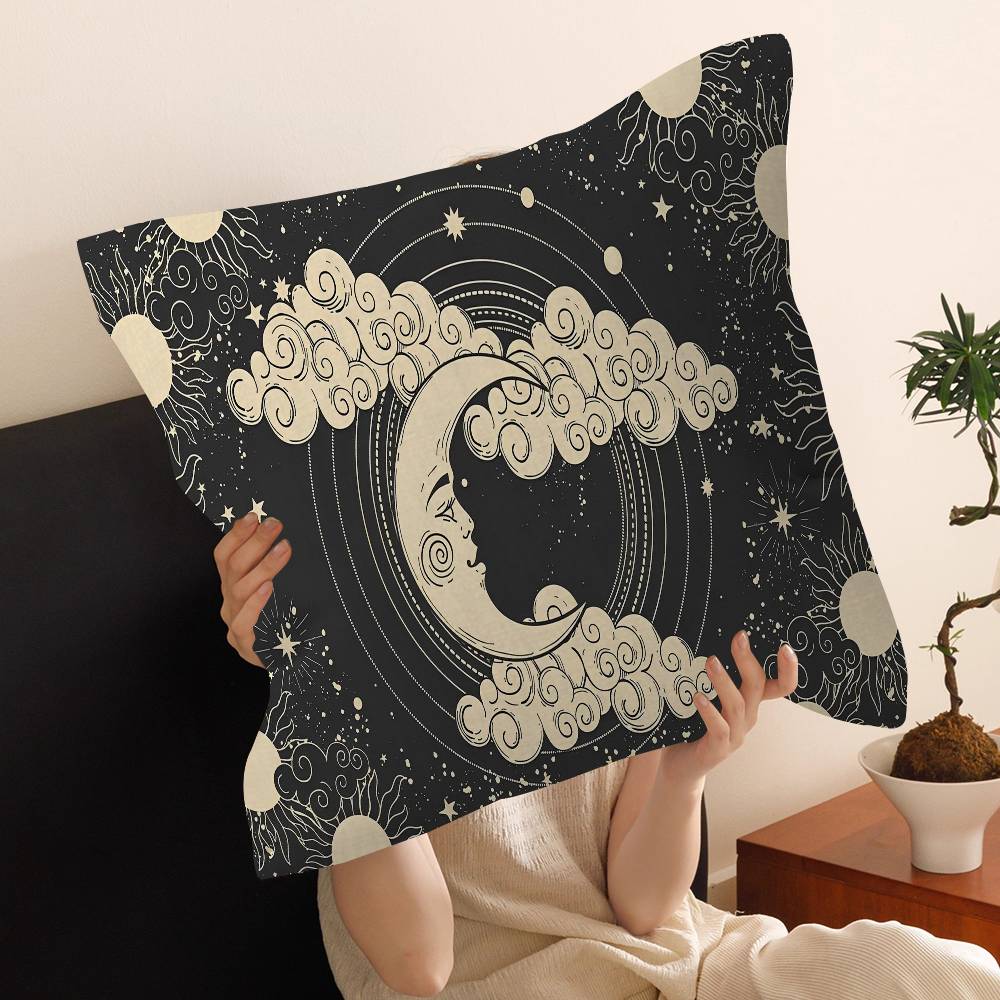 Hippie Sonne Gesicht Kissenbezug Sofakissenbezug Heim Zimmer Dekoration Kinder Geschenk