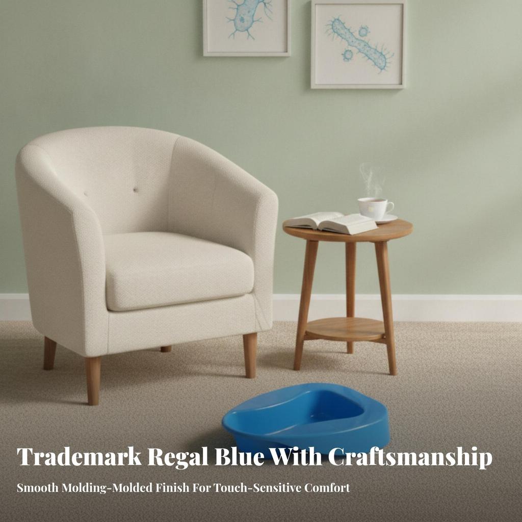 Bedpan Easy to Clean Polymeric Sleek for Bedridden Patients, Elderly