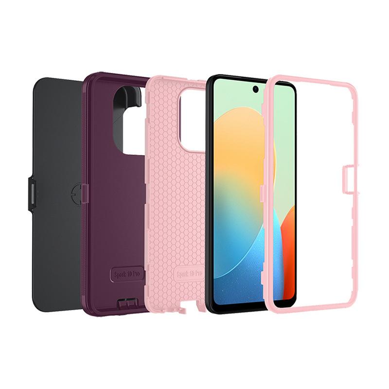 Rugged Magnetic Case for Tecno Spark 10 Pro | 360° Rotatable Stand + Anti-Slip TPU+PC | Shockproof Galaxy Cover