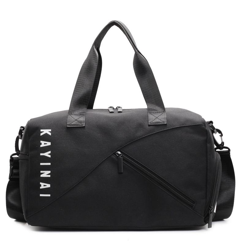 

High-value high-end short-distance travel bag can be set with tie rod luggage accommodation boarding fitness independent shoe space boarding bag чорний