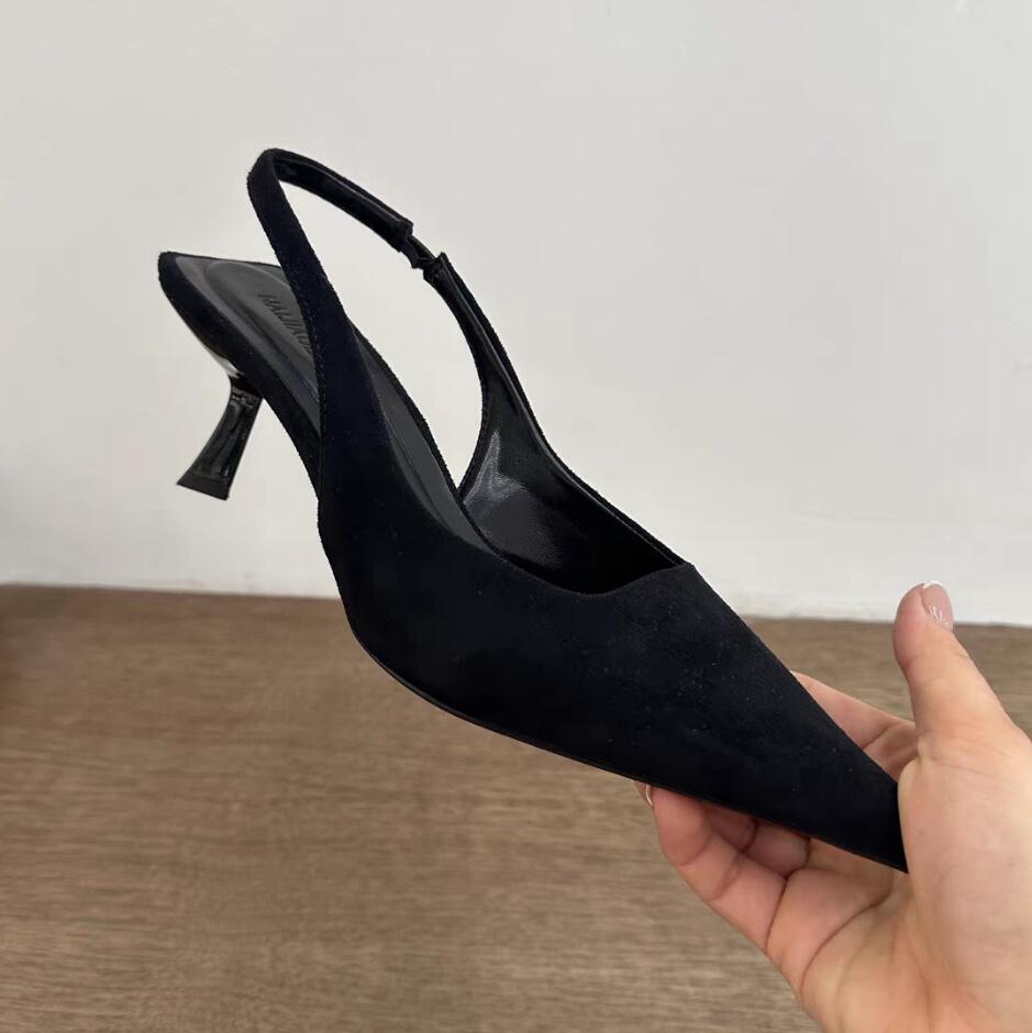 Summer Retro Slip On Leopard Women Sandals Shoes Fashion Pointed Toe High Heel Stripper Party Ladies Sandalias Beautiful Shoe