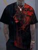 Mode Löwe 3D Gedrucktes Herren T-Shirt Lässiges schnelltrocknendes T-Shirt Tier Muster Oberteil Kurzarm Übergröße Herrenkleidung Streetwear