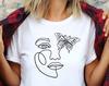Butterfly Face Line Art Shirt, Female Face Line Art Tee, Naked Woman, Abstract Woman Body, Minimalist Woman, Boho Art, Abstract Design