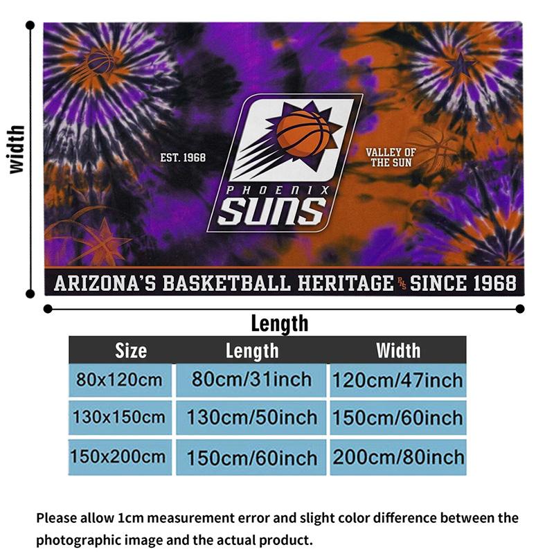 Phoenix Suns Print Flanelldecke Hohe Qualität Warm Bequem Decke für Alle Jahreszeiten Perfekt für Geschenke Heimdekoration