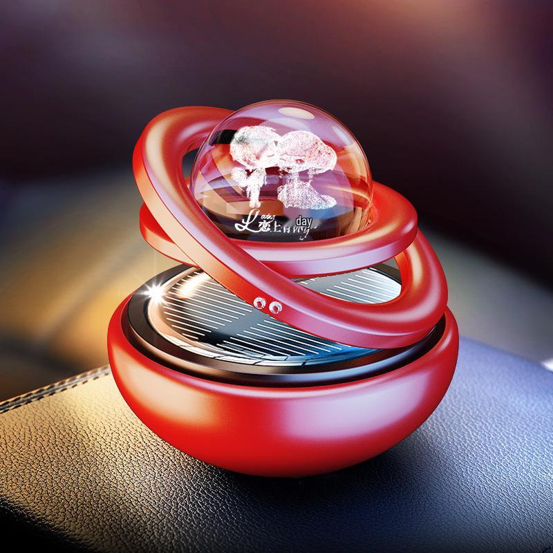 Solar Rotating Car Aromatherapy Ornament