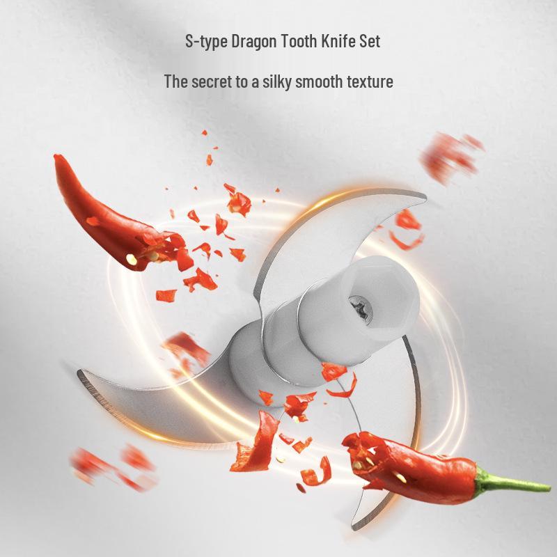 Manual Hand-Crank Garlic Mincer and Pull Chopper for Kitchen Use