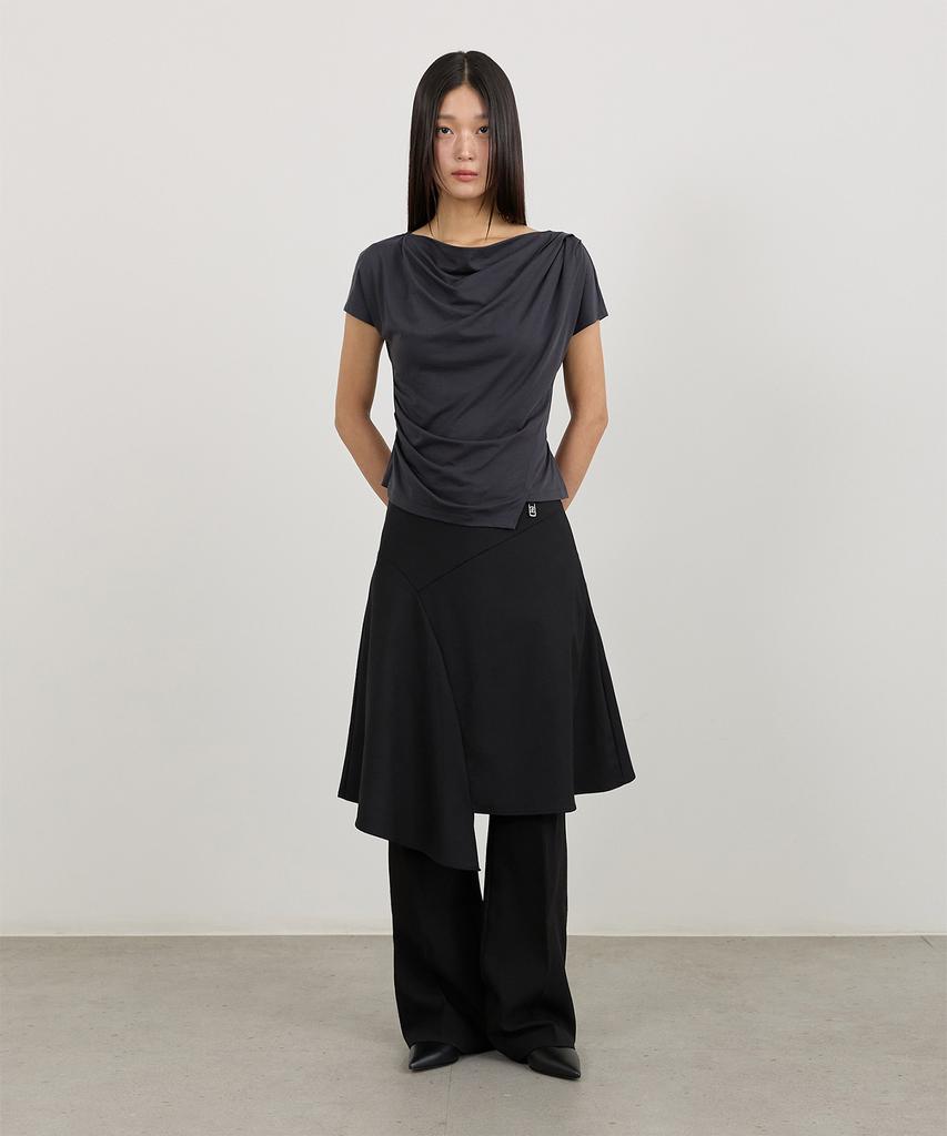 T Maker Asymmetrical Skirt Bk