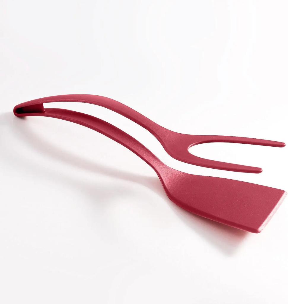 2 In 1 Grip Flip Tongs Egg Spatula Egg Flipper Frying Turning Grilling Kitchen Cooking Tool For Omelette Pancake Gadgets Cooking