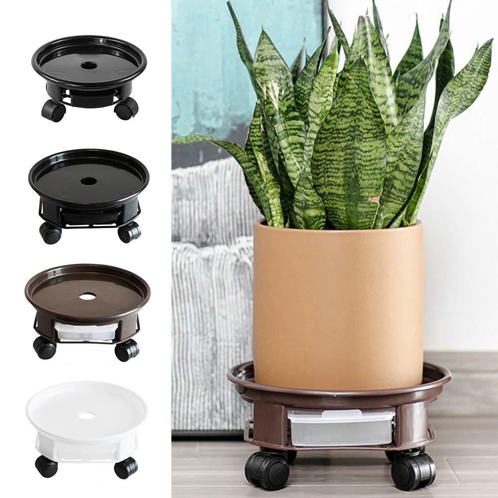 360-degree Rolling Plant Stand Base Movable Flower Planter Stand Flower Plant Pot Base