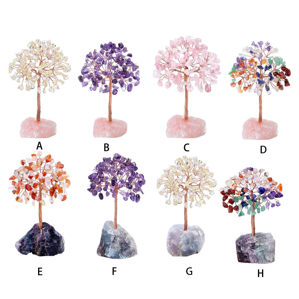 Unique Style Fairy Light Spirit Tree Gift Choice For Office Decor Crystals And Stones