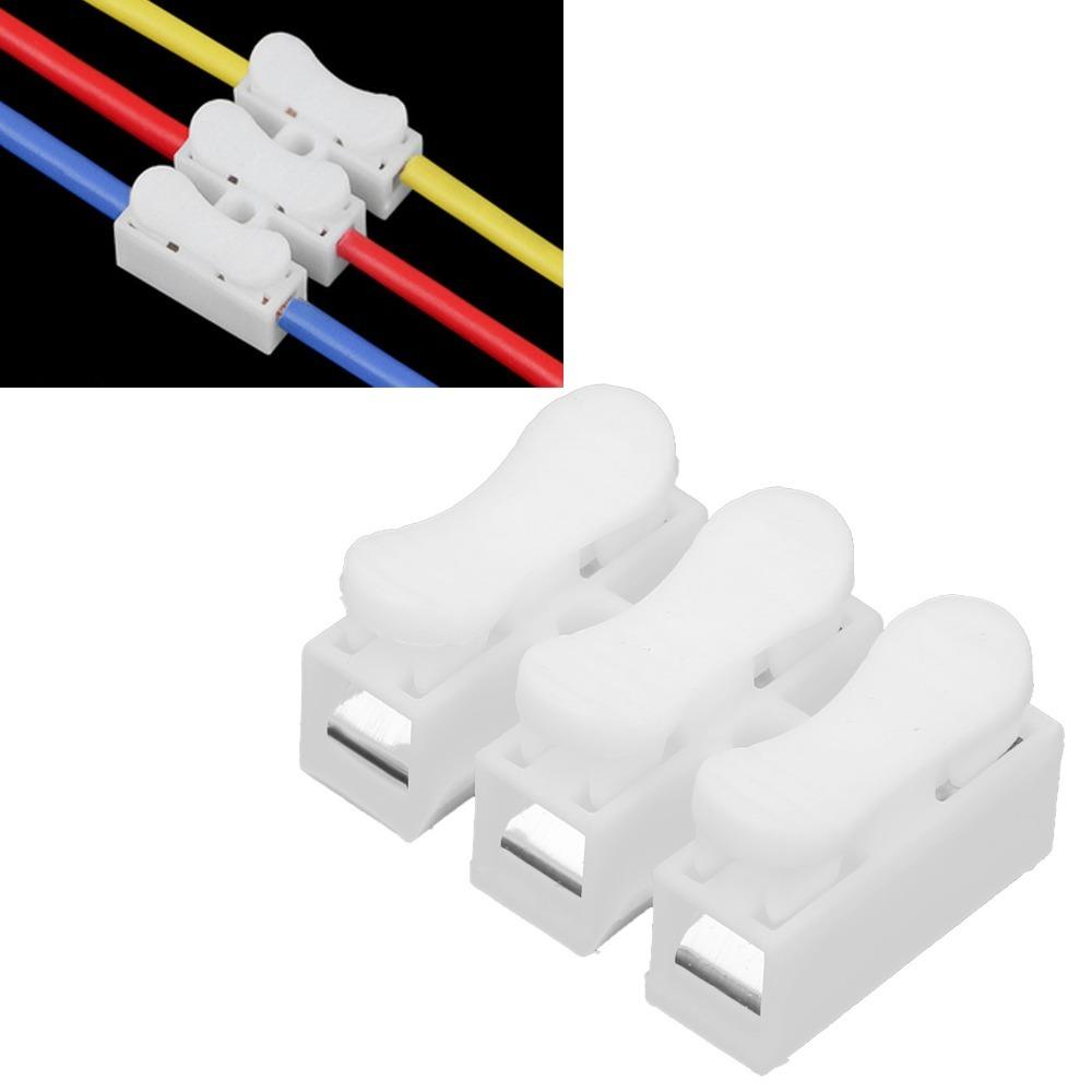 100Pcs CH-2/CH-3 Spring Connector 250V 10A Press Terminal  Electrical Applications