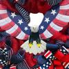 4TH of July Patriotic Eagle Mesh Wreath Front Door Hanging Decoration Sturdy