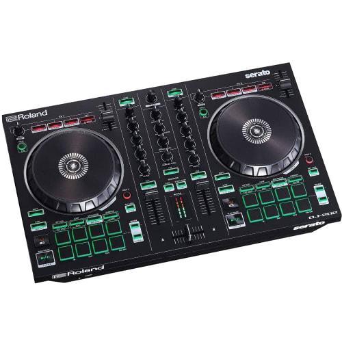 Roland DJ-202 DJ Controller, Serato DJ Compatible, Features TR-909/TR-808/TR-707/TR-606 Sound, Includes Microphone Input, Portable Compact Design