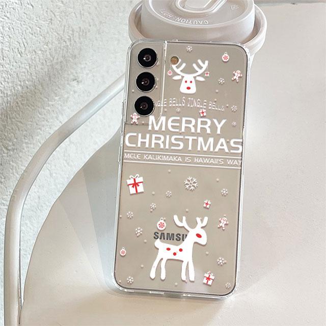 Clear Case For Samsung Galaxy S22 S20 FE S21 Plus S10 Lite S9 S8 S10e Note 20 Ultra 10 Lite 9 Phone Cover Snowman Christmas