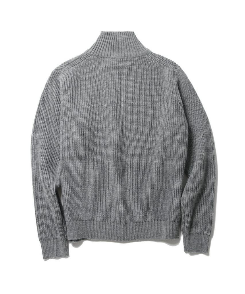 UMBRELLA ON THE GO Signature High-Neck Two-Way Collar Knit Zip-Up