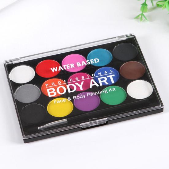15 Colors Artist Washable Kids Face Watercolor Paint Solid Pigment Makeup Tool