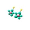 Women's Colorful Resin Flower Drop Earrings Cute Sweet Summer Party Dangle Earrings Fashion Jewelry