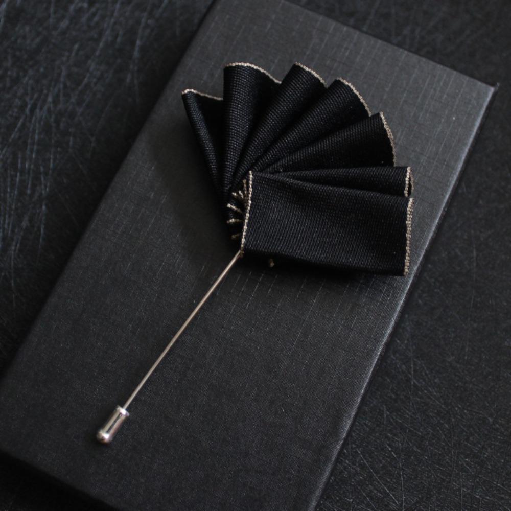 Nylon Men's Suit Pins Pocket Towel Bridegroom Dress Corsage Brooches  Wedding Jelwery Accessories