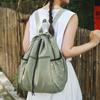 Schoolbag Korean version of nylon cloth niche design schoolbag women's casual lightweight drawstring backpack large capacity versatile simple backpack